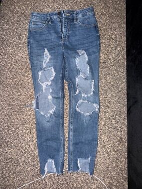Hollister Ripped Blue Skinny Jeans